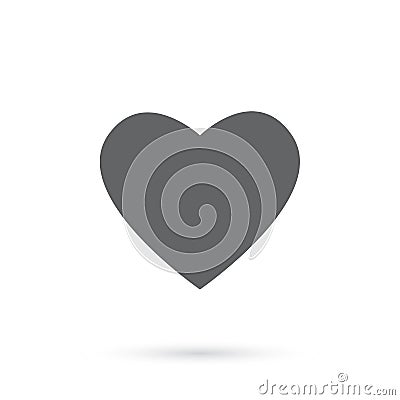 Heart icon, logo on white Stock Photo