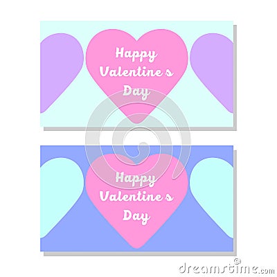 Heart icon pattern background vector illustration with two different color for celebrate your valentine`s day Vector Illustration