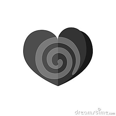 Heart Icon in trendy flat style isolated on white background. Love symbol for your web site design, logo, app, Vector illustration Vector Illustration