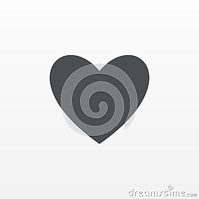 Heart icon vector. Flat love symbol isolated on white background. Trendy internet concept. Modern si Vector Illustration