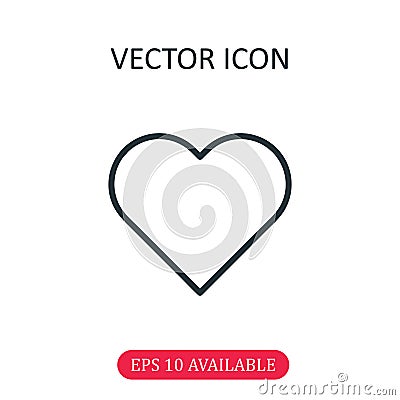 Heart icon vector Vector Illustration