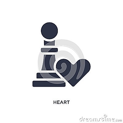 heart icon on white background. Simple element illustration from strategy concept Vector Illustration
