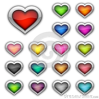 Heart icons Stock Photo