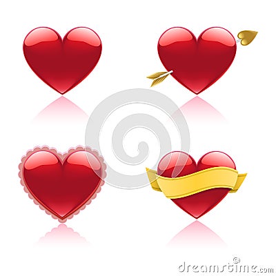 Heart Icons Vector Illustration