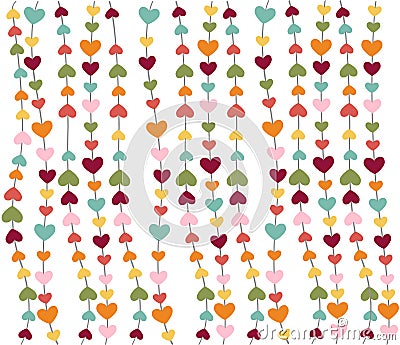 Heart icons, valentine's day, card, wallpaper Vector Illustration