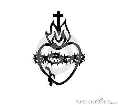 Heart Jesus Icon, Sign and Symbol Stock Photo