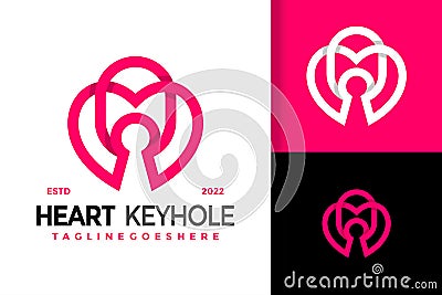 Heart Keyhole Modern Logo Design Vector Illustration Template Vector Illustration