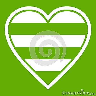 Heart LGBT icon green Vector Illustration