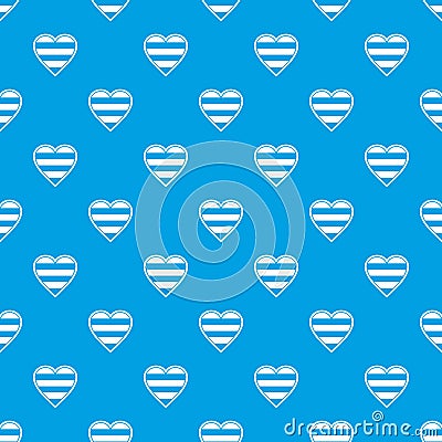 Heart LGBT pattern seamless blue Vector Illustration