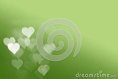 Heart light with Green Background Stock Photo