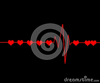Heart line, Valentine's Day Stock Photo