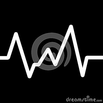 Heart line. Vector cardiogram health medical heartbeat. Vector Illustration