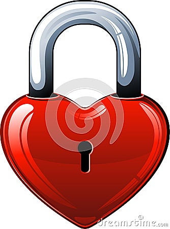 Heart lock Vector Illustration