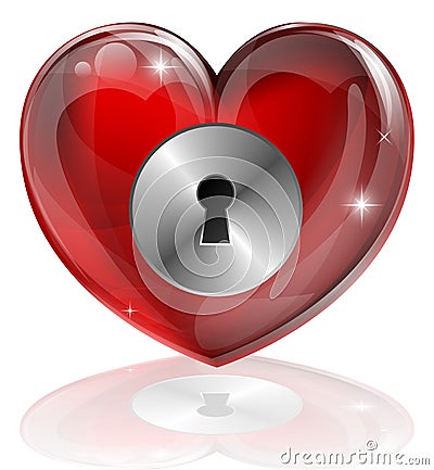 Heart lock Vector Illustration