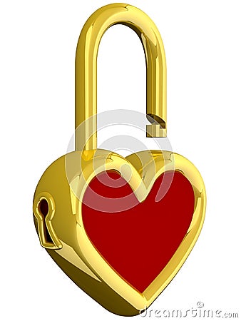 Heart lock Stock Photo