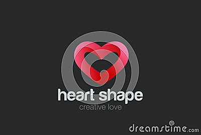 Heart Logo design vector. Valentine day love Vector Illustration
