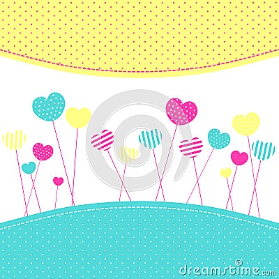 Heart Lollipops Frienship Greeting Card Stock Photo