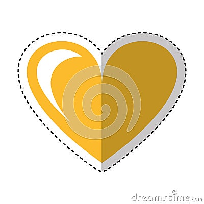 Heart love isolated icon Vector Illustration