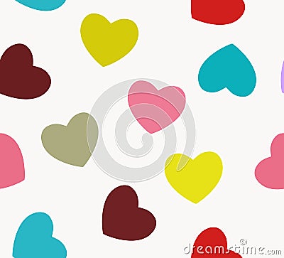 Heart love seamless pattern background. Vector illustration Vector Illustration