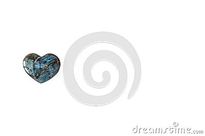 Heart made of precious stone in front of white background Stock Photo