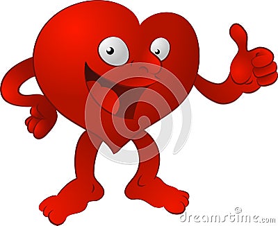 Heart man Vector Illustration