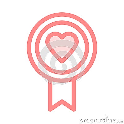 HEART MEDAL icon Vector Illustration