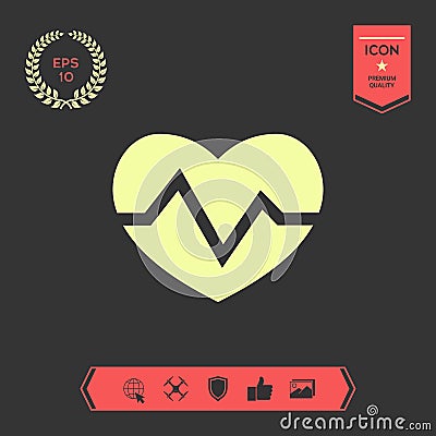 Heart medical icon . Graphic elements for your design Vector Illustration