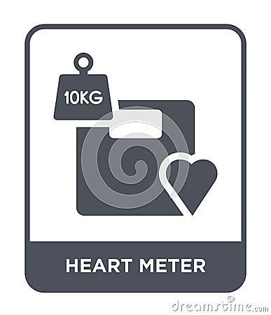 heart meter icon in trendy design style. heart meter icon isolated on white background. heart meter vector icon simple and modern Vector Illustration