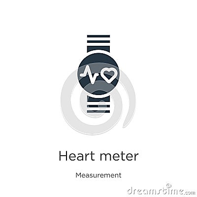 Heart meter icon vector. Trendy flat heart meter icon from measurement collection isolated on white background. Vector Vector Illustration