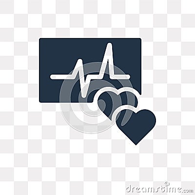 Heart Meter vector icon isolated on transparent background, Hear Vector Illustration