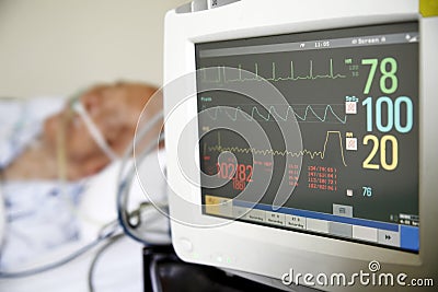 Heart monitor Stock Photo