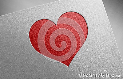 Heart on paper texture Editorial Stock Photo