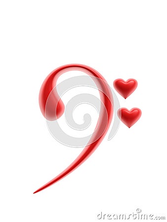 Heart and music symbol Stock Photo