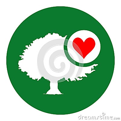 Heart natural love Vector Illustration