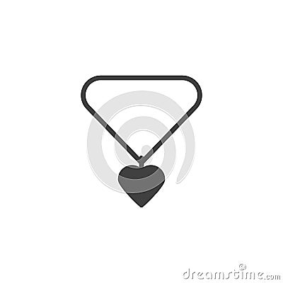Heart Necklace vector icon Vector Illustration