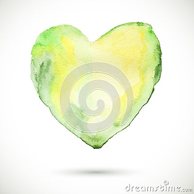 Heart-organic-green Vector Illustration