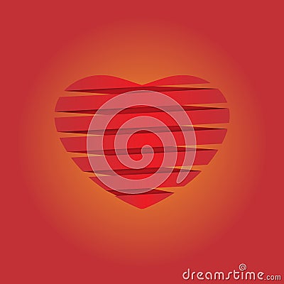 Heart origami Background illustration Vector Illustration