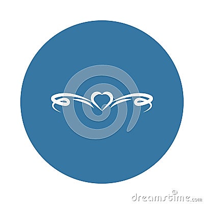 heart ornament icon. Element of ornaments icons for mobile concept and web apps. Badge style heart ornament icon can be used for w Stock Photo