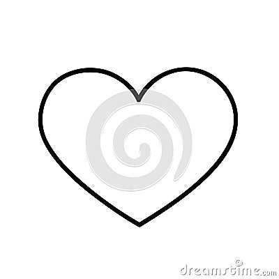 Heart outline icon vector isolated Vector Illustration