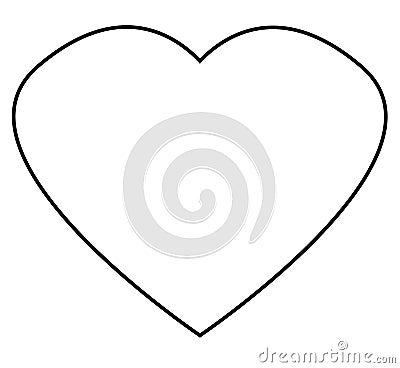 heart outline icon on white background. flat style. heart outline sign for your web site design, logo, app, UI. heart symbol. Stock Photo