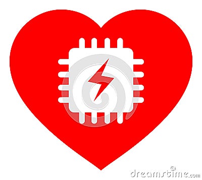 Heart Pacemaker Raster Icon Illustration Cartoon Illustration