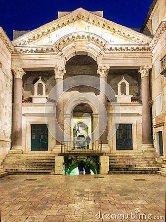 Split Croatia Roman Courtyard Stock Photo