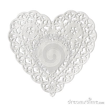 Heart paper isolated on white Stock Photo
