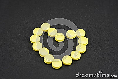 Heart Pharmaceutical Products Stock Photo