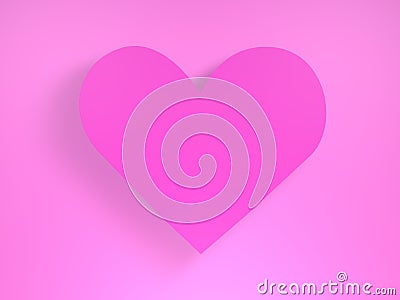 Heart on pink background Stock Photo