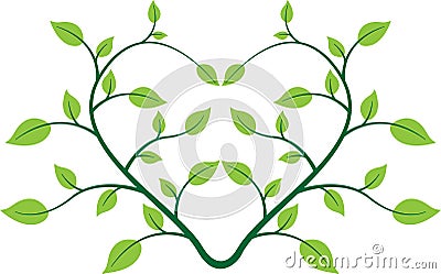 Heart plant Vector Illustration