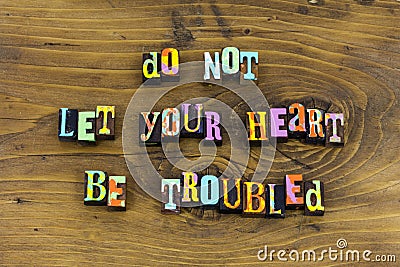 Heart problem love positive attitude typography Stock Photo