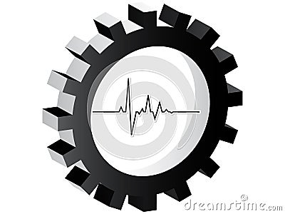 Heart pulse icon Stock Photo