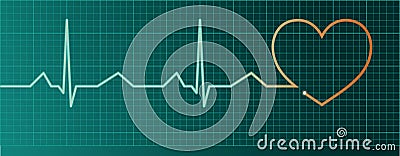 Heart pulse monitor Vector Illustration