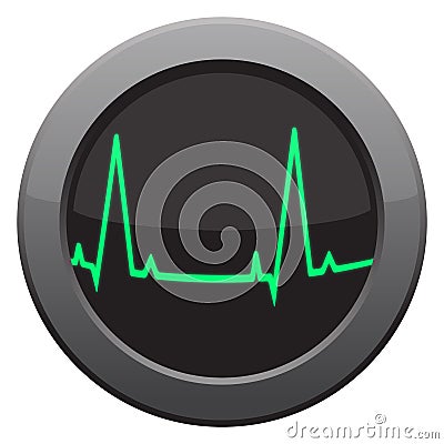 Heart Rate Monitor Icon Stock Photo